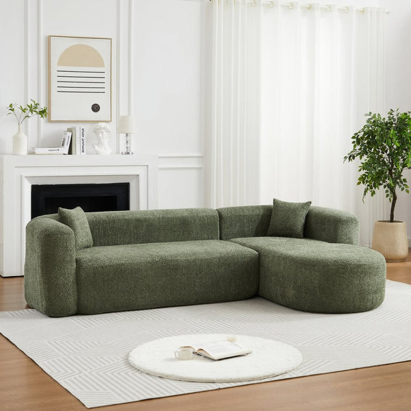 English Elm [video]109.4" Chenille Modular Cloud Sectional Plush L-shape Sofa for Modern Living Rooms W3505S00055