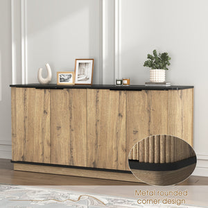 English Elm Multi-Functional Mdf Sideboard - Stylish Storage For Tvs & Tableware, Compact Design, Easy Assembly W3226P279083