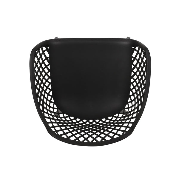 English Elm Poppy Outdoor Dining Chairs Set of 2 Diamond Mesh Geometric Modern Patio Seating N776P414421B