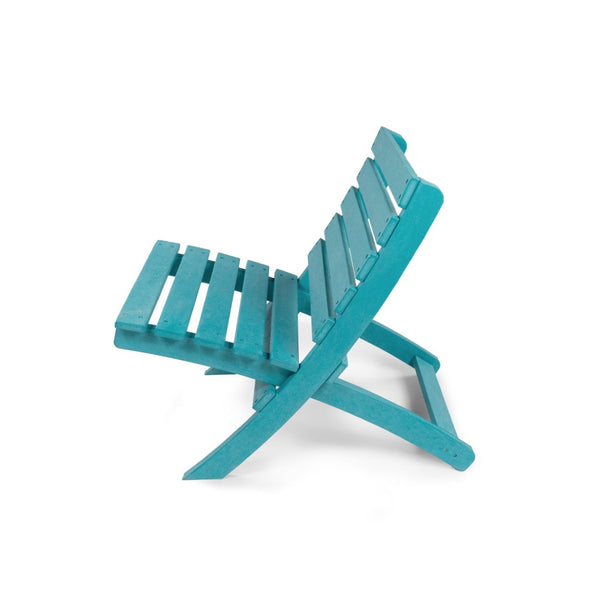 English Elm Grandcourt Recycled Hdpe Outdoor Folding Chair with Marine Grade Hardware for Patio Use Teal B2745P409672