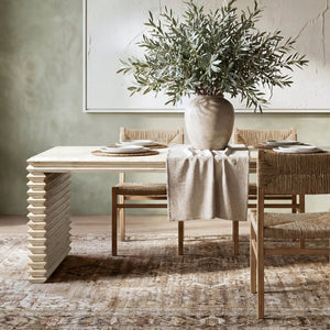 English Elm Colette Oval Reclaimed Pine Dining Table with Turned Legs for Farmhouse Gatherings B2719P485497