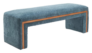 Zuo Modern Scatola Bench Blue - Stylish Modern Design In High-quality Fabric For Versatile Home Décor Solutions Blue 100% Polyester,Plywood,Rubberwood 110471-zuo-modern