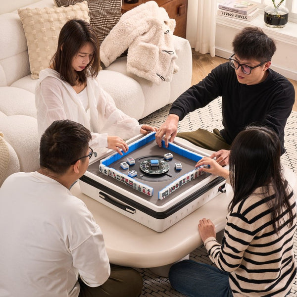 English Elm Portable Mahjong Table Foldable Suitcase Set for 2 to 4 Players Outdoor Use W1622P266144