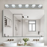 Stylish Modern Chrome 6-Light Vanity Fixture for Bath Lighting