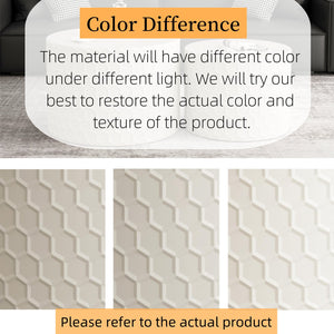 English Elm Stylish Honeycomb Nesting Coffee Tables Set — Modern Round Drum Design, Durable MDF, Space-Saving Pair Beige W757P206008