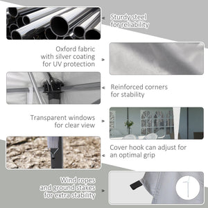 English Elm Outsunny 10' X 20' Heavy-Duty Pop Up Canopy Tent With Sidewalls - Perfect For Parties & Events! W2225P174250-GIGA