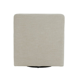 English Elm Torrance Swivel Accent Chair with Antique Brass Nailhead Trim for Modern Living Beige B050P451389