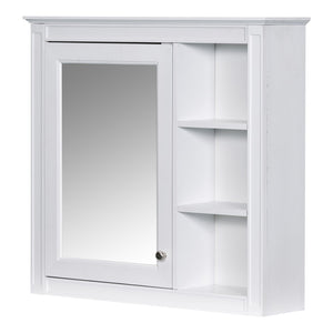 English Elm 30'' Modern Bathroom Vanity Set With Ceramic Sink & Mirror Cabinet - Stylish Storage Solution! SW000127AAK-1