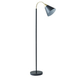 INK+IVY Beacon Mid-Century Arched Metal Floor Lamp with Chimney Shade II154-0123 Matte Black