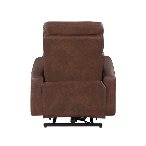 English Elm Power Lift Recliner Chair Faux Leather Upholstered Transitional Living Room Seat B011P262303