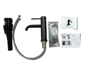 English Elm Single Handle Bathroom Faucet - Matte Black Stainless Steel Lavatory Faucet For Modern Spaces P2 T3177P388139-GIGA