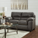 English Elm Tirana Contemporary 2- Piece s Living Room Set, Fabric Pillow-Top Arm Sofa and Loveseat, Sequoia Ash