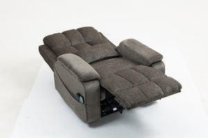 English Elm Oversized Power Lift Recliner Chair with Massage Heating and Usb Charging for Living Room Dark Grey W547S00073