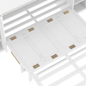 English Elm Full-Size Murphy Bed With Stylish Storage Drawers & Shelves – Perfect For Compact Spaces & Guests! W1580S00251