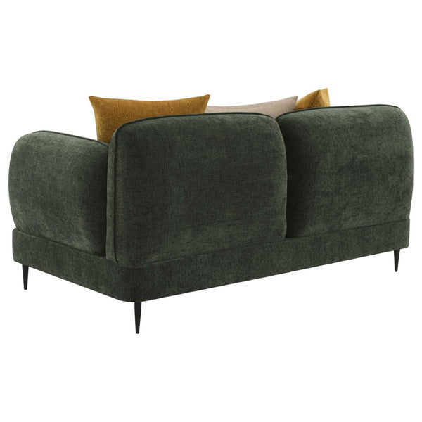 English Elm Repley Chenille Sofa and Loveseat Set with Sculptural Arms for Modern Living Rooms B062S01816