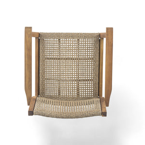 English Elm Christopher Knight Home® - Amaris Acacia Outdoor Dining Chairs Set of 2 with Teak Finish & Wicker Accents, Weather‑Resistant Comfort N775P237216T