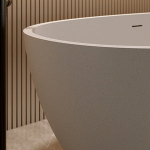 English Elm 63'' Freestanding Stone Resin Soaking Tub Spa Bath with Ergonomic Design W2753P415959