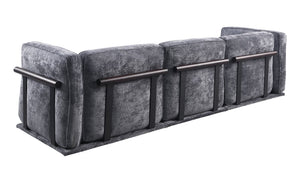 English Elm 102 Inch Linen Modular Sectional Sofa with Hidden Storage and Cloud Cushion Comfort Dark Gray W1099S00188
