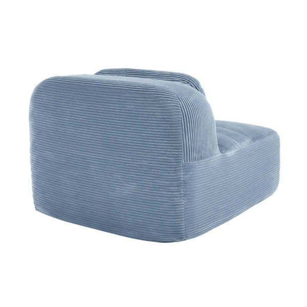 English Elm Hamlet Corduroy L-shaped Sectional Sofa with Pillows for Modern Living Rooms Blue W714P323640