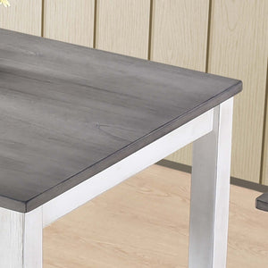 English Elm [3-Piece] Stylish Counter Height Dining Set With Space-Saving Stools, Easy-Clean Gray Wood Finish W2537P211105-GIGA