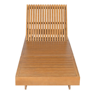 English Elm Christopher Knight Home® - Lounge Chaise Set - Stylish Acacia Wood With Cream Cushion & Adjustable Backrest For Ultimate Comfort N770P281696C_N770P208317C