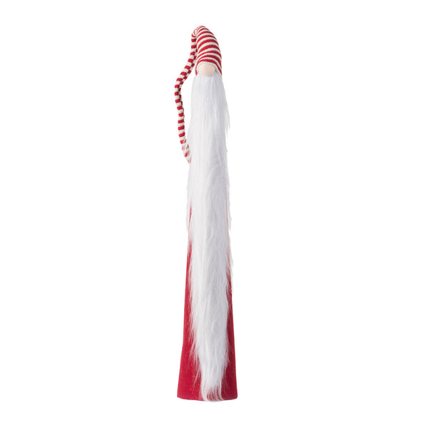 English Elm S/4 Santa Skinny Cone Gnomes Set – 4 Red & White Striped Holiday Decor, Poly/Iron, 36" Tall Ensemble W2078P359163