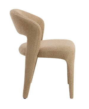 English Elm Lidi Light Brown Boucle Side Chair Set of 2 — Padded Fabric & Sponge Comfort, 220lb Capacity, 19" Seat Height B2726P405677