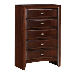English Elm Ireland Eight-Drawer Dresser with Okume Veneer Top, Brushed Nickel Knobs and Durable Wood Frame Espresso 53 L x 35 W x 20 H B2726P257355