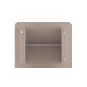 English Elm Ella Modern 20" Nightstand with Sled Legs, Open Shelf & Handle-Free Drawer — Sleek Safe Design Mocha B365P398135