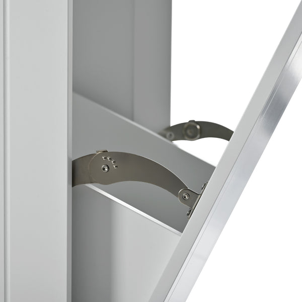 English Elm K&K Fluted Kitchen Island Cart with Tilt-Out Trash, Charging Station, Hidden Wheels & Ample Storage White N707P221571W