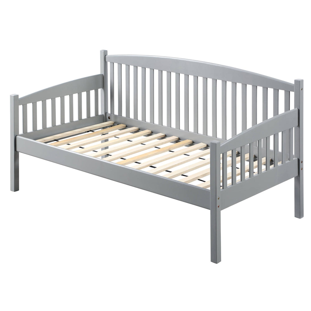 English Elm Grey Slatted Twin Daybed with 13-Slat Support System, Classic Pine Frame, Easy Assembly, Gray Finish B062S00453