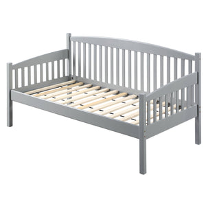 English Elm Grey Slatted Twin Daybed with 13-Slat Support System, Classic Pine Frame, Easy Assembly, Gray Finish B062S00453