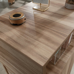 English Elm File File Tower Acacia Wood finish with Two Full-Extension Drawers, Metal Frame, Compact 28x21x32.5 B356P354440