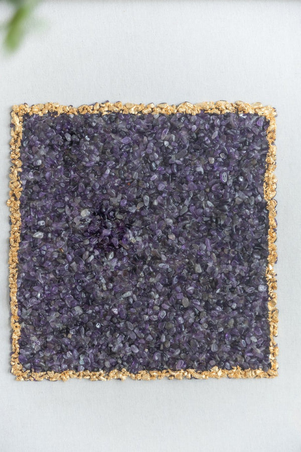 English Elm S/2 Lillian Purple Crystal Shadow Boxes - Elegant Wall Décor With Velvet & Gold Accents, 23.6" W2078P318313-GIGA