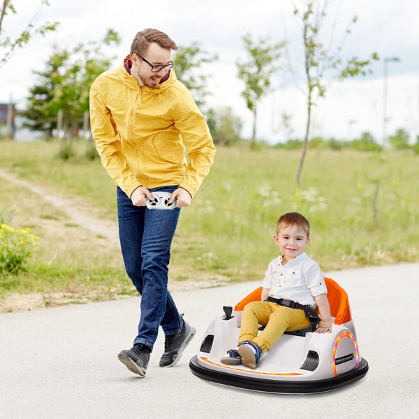 English Elm Qaba 12v Electric Toddler Bumper Car with Remote Control Led Lights and 360 Spin W2225P229194