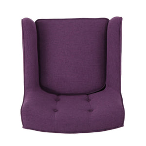 English Elm Arm Chair Tufted Mid-century Accent Seat with Rubberwood Legs for Living Room 60015.00PUR