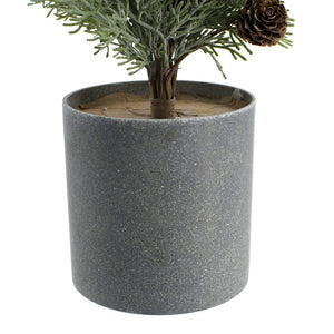 English Elm 24" Real Touch Pine Tree in Pot — Natural-Looking 24-inch Green Indoor Faux Tree, Compact Décor W2078P361289