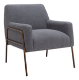 Charleston Accent Chair Gray 109525 Zuo Modern