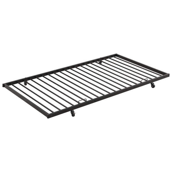 English Elm Full Over Full Metal Bunk Bed With Trundle - Durable, Space-Saving, Easy Assembly & Safety Features W311S00051