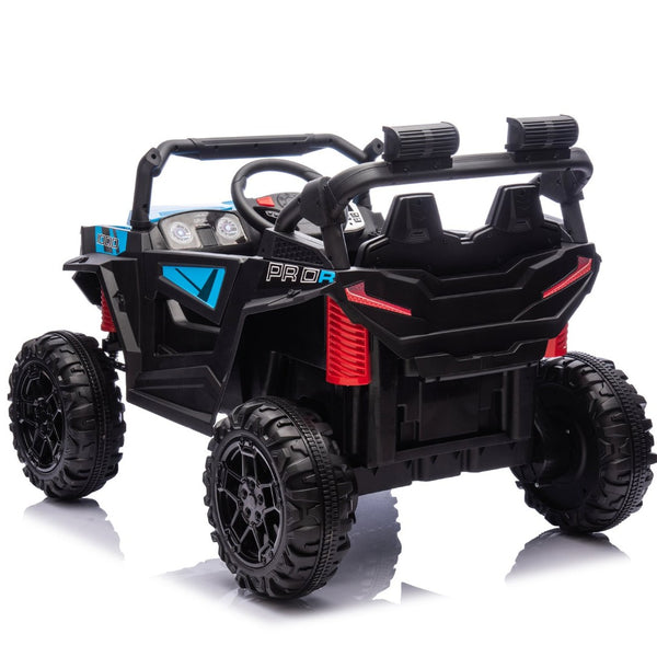 English Elm 24v 400w Kids Electric Utv Ride on with Remote Bluetooth Led Suspension Cockpit Blue W1578P284296
