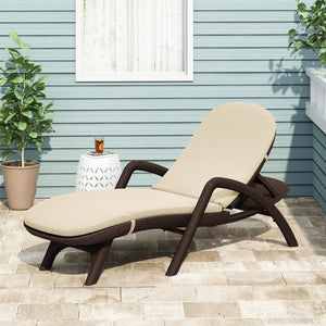 English Elm Christopher Knight Home® - 68020.00Cush-Bge Stylish Beige Chaise Lounge Cushion For Outdoor Comfort & Easy Maintenance, 79" W N775P230112B