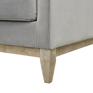 English Elm Jennifer Taylor Home - Knox 84" Modern Farmhouse Sofa In Opal Grey Velvet - Luxurious Comfort & Stylish Versatility For Your Home B2719P238331