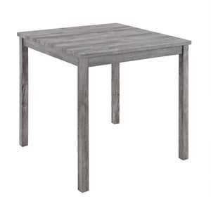 English Elm Dining Round 5-Piece Table Set with Solid Wood Chairs, Linen Upholstery, Industrial Modern Style Gray W487P333510