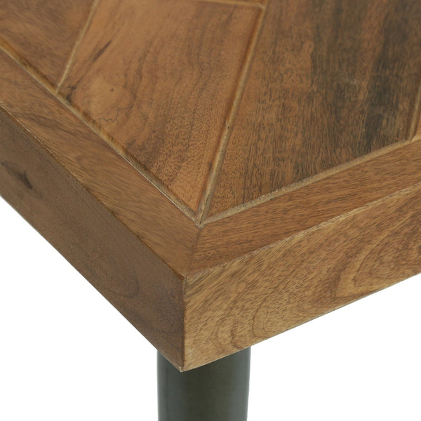 English Elm Christopher Knight Home® - PARQUET Honey Mango Wood Side Table with Handcrafted Herringbone Parquet Top and Sleek Tapered Legs 71514.00