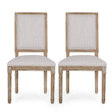 Christopher Knight Home® - Noble House - Regina French Country Wood Upholstered Dining Chair - Set of 2