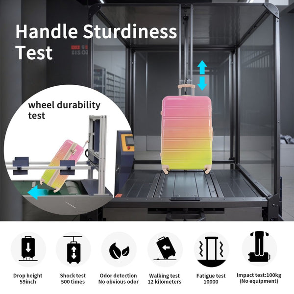 English Elm Hardshell Polycarbonate 3 Piece Luggage Set Spinner Wheels Tsa Lock Expandable Travel Multicolor Pink N732P184448U
