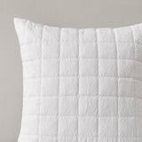 N Natori Cocoon Casual Quilt Top Euro Sham NS11-3657 White