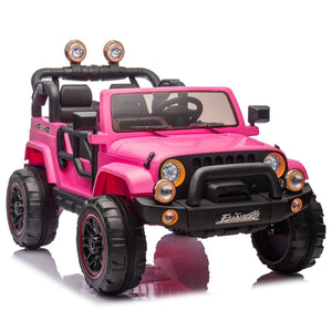 English Elm 24v Kids Electric Ride on Car with Parental Remote Rear Suspension and Bluetooth Audio Pink W1578P228744