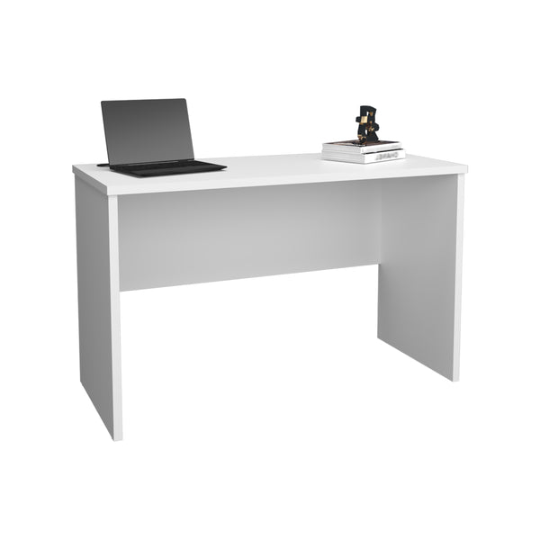 English Elm Malibu Modern 47.2" Study Desk for Home Office — Spacious, Sturdy Particle Board Workspace with Easy Assembly White 22.8 L x 66 W x 9 H B070P254770