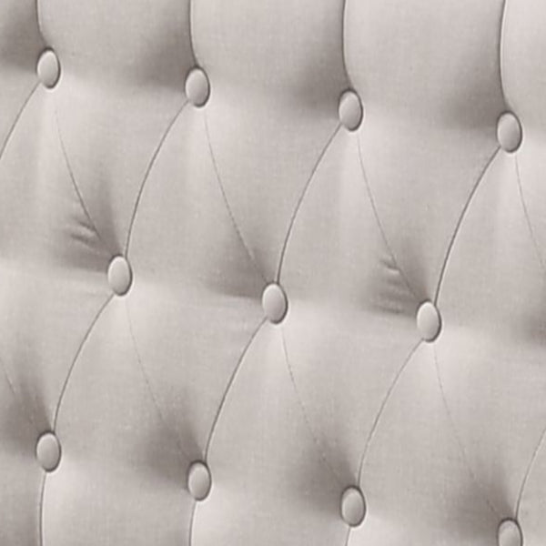 English Elm Lianna Upholstered Button-Tufted Full Daybed with Roll-Out Twin Trundle, Solid Wood Legs, Chic Design Fog 86.13 L x 17.88 W x 5.13 H B2726S00501